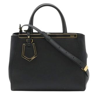 Fendi Pre-owned Petite 2Jours Leder Handtas - Dames - Pre-owned - Zwart - Maat: ONE Size Leer