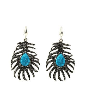 Eyecandy LA Eye Candy La The Luxe Collection Peacock Natural Drusy Earrings