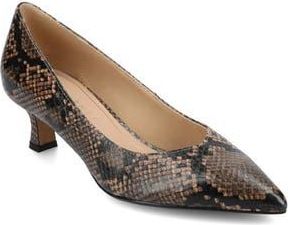 Journee Collection Pammie Pump in Brown Snake at Nordstrom Rack, Size 8.5