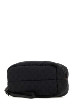 Gucci Mens Black Canvas Clutch Blkblkblkvrv