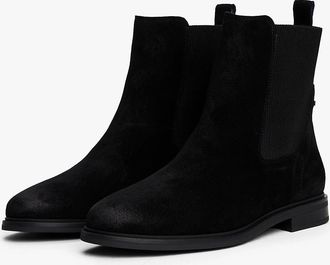 Tommy Hilfiger Womens Boots in Black Leather - Size UK 6.5