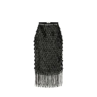 Elisabetta Franchi Dames, Rokken, Zwart, Maat: S Poliester
