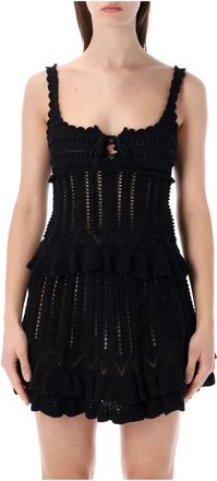 Isabel Marant Kleedjes, Dames, Zwart, S, Katoen, Neves Ruffled Top