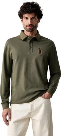 Aeronautica Lange Mouwen Poloshirt - Heren - Polos - Groen - M - Katoen - Tops
