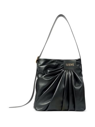Loewe draped leather tote bag - Black