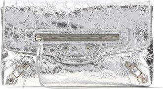 Balenciaga Silver Le City Medium Clutch
