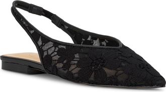 Jessica Simpson Mezzah Slingback Pointed Toe Flat in Black at Nordstrom, Size 5.5