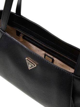 Guess Womens Shoulder Bag Black Polyurethane Shoulder-bags