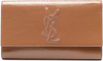 Saint Laurent Pre-owned Saint Laurent Large Textured Patent Monogram Belle De Jour Clutch Ladies LF2M6G271ES9OIBP