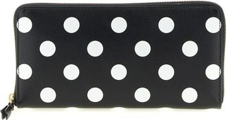 Comme Des Gar&ccedil;ons Polka Dot Zip-around Wallet - Heren - Portefeuilles - Veelkleurig - ONE Size - Leer - Accessoires