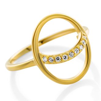 Orphelia Amaliada Dames 925 Sterling Zilveren Ring - Goud ZR-7572