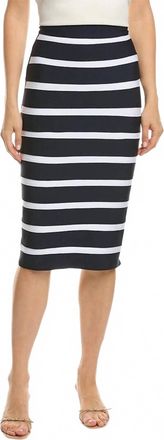 Gracia High Waist Fitted Skirt In Black/white