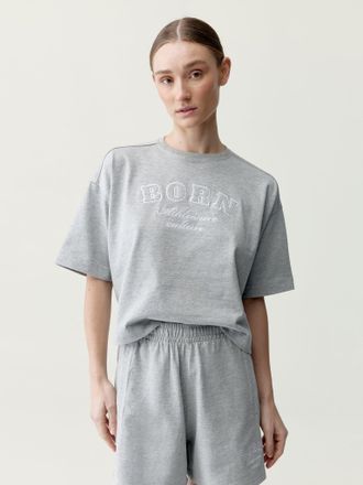 Born Living Yoga T-shirt Court Grey Melange