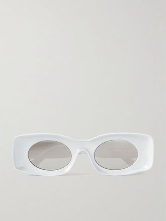 Loewe + Paulas Ibiza Occhiali Da Sole In Acetato Con Montatura Rettangolare - Bianco