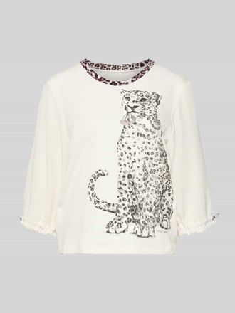 Marc Cain Longsleeve mit 3/4-&Auml;rmel in Offwhite, Gr&ouml;&szlig;e 34