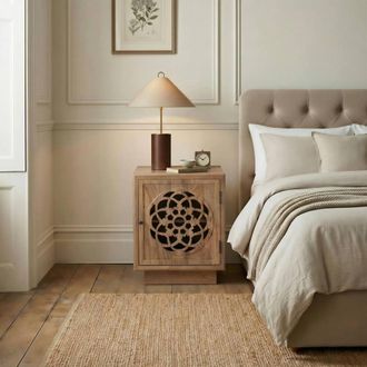 Furniturebox Wharton Square Walnut Wood Decorative Side Table