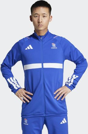 adidas adidas Performance - Giacca sportiva da pallamano blu con logo della Francia