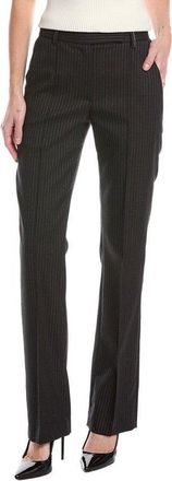 Brunello Cucinelli WomenS Blue Wool Pinstripe Trousers, Size 40