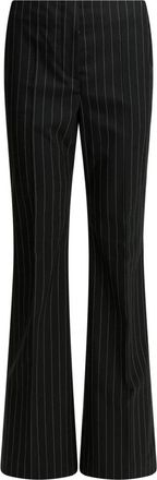 Sportmax Spxvisino Broeken - Dames - Wijde Broeken - Zwart - S - Polyester - Broeken