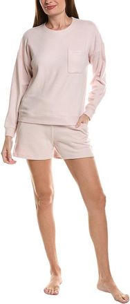 Barefoot Dreams 2Pc Brushed Fleece Top & Short Set