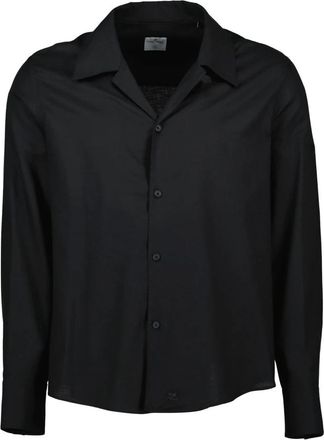 Courr&egrave;ges Zwart Katoenen Overhemd AC - Heren - Casual Overhemden - Zwart - L - Katoen - Overhemden