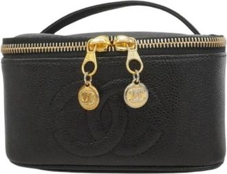 Chanel Pre-owned Handbags, female, Black, Size: ONE SIZE Pre-owned Vanity Bag