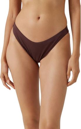 Melissa Odabash Noto Rib Swim Bottoms in Brown Ribbed at Nordstrom, Size 12