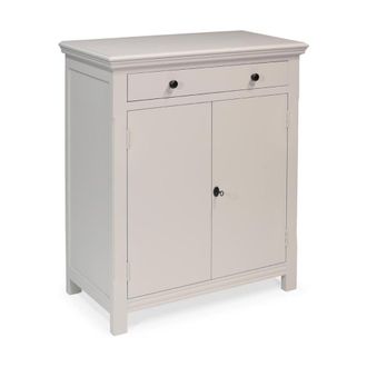 Decoclico Aparador de estilo r&uacute;stico 2 puertas pino gris claro