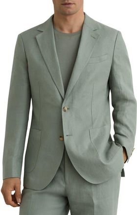 Reiss Atlantic Linen Sportcoat in Sage at Nordstrom, Size 36