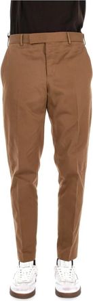 Pantaloni Torino Beige Katoenen Gabardine Rebel Fit Broek - Heren - Chinos - Bruin - S - Katoen - Broeken