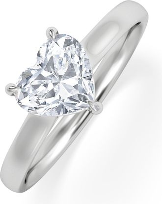 The Diamond Store Amora Heart 1.00ct Diamond Engagement Ring F/VS Set in 18K White Gold