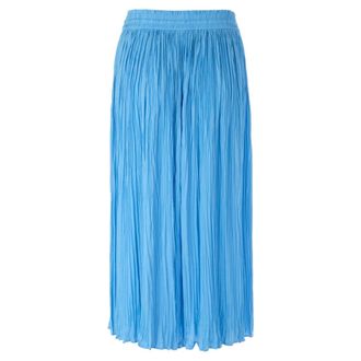 Marc Cain Rokken, Dames, Blauw, 3Xl, Polyester, Pliss&eacute; Midi Rok