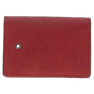 Montblanc Flap Cardhouder in Rood Kalfsleer