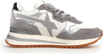 W6YZ Grijze Animal Print Sneakers voor Vrouwen - Dames - Sneakers - Grijs - 37 EU - Schoenen