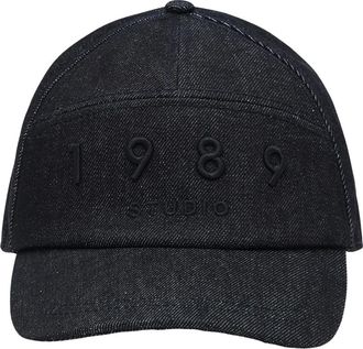 1989 STUDIO Katoenen Geborduurde Baseballpet - Heren - Petten - Blauw - ONE Size - Katoen - Accessoires