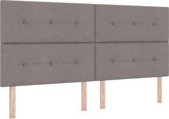 vidaXL Led Headboard with led Strip Lights Manual Taupe 200 cm Fabric Vidaxl