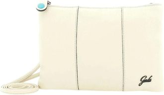 Gabs Clutches, female, White, Size: ONE SIZE Ivory Leather Shoulder Bag with Zipper