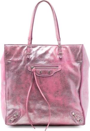 Balenciaga Pre-owned Balenciaga Metallic Leather Papier A5 Tote XRLUFKUGSVYGN9X5
