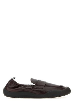 Prada Dark Brown Leather Loafers
