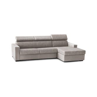 Talamo Italia Talamo Italia Sof&aacute; Fijo Marica, Sof&aacute; De Esquina, 100% Made In Italy, Sof&aacute; De Sal&oacute;n Con Chaise Longue, En Tela Acolchada - Pen&iacute;nsula Contenedor Derecho