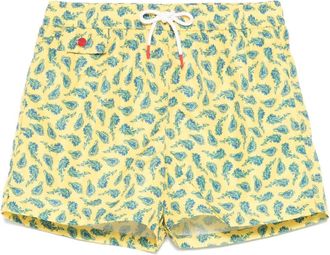 Kiton Costume da bagno con stampa paisley - Giallo