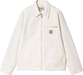 Carhartt Work in Progress Boxy White Jacket with Zip Closure
