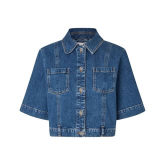 Baum Und Pferdgarten Baum und Pferdgarten, Denim Jackets, female, Blue, Size: XL Worn Out Blue Jacket