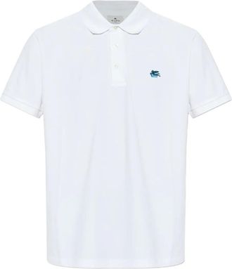 Etro Polo con logo - Bianco
