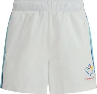 Casablanca Tennis Club Printed Shorts - Heren - Strandmode - Wit - M - Polyester - Badmode