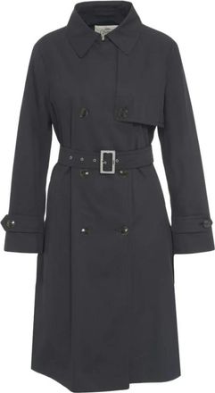Herno Stijlvolle Trenchcoat - Dames - Trenchcoats - Blauw - M - Jassen