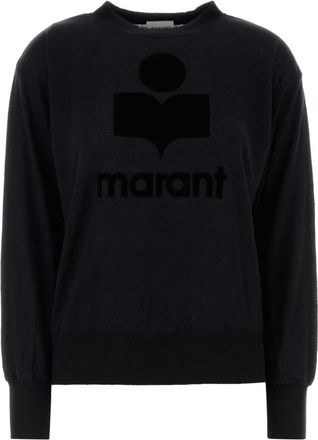 Isabel Marant Black Logo Crew Neck Sweater