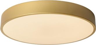 Lucide L&aacute;mpara de techo de acr&iacute;lico con 1 LED integrado, oro mate / lat&oacute;n