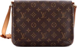 Louis Vuitton Musette Tango Handbag Monogram Canvas shoulder bag - Bruin