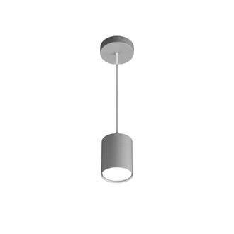 Top-Light Sospensione Moderna Cilindrica Shape Metallo Grigio 1 Luce Gx53 10cm